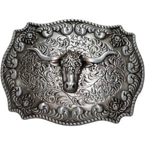 🆕Mens Silver Religion Cross Cowboy Kneeling Prayer Horse Design Belt Buckles